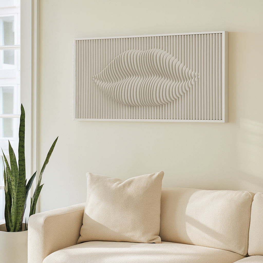 Home Decor Wall Art for House – Chic Canvas Wall Art with Abstract Shape Perfect for Dining Room Wall Decor – Framed Hanging Wall Art for Living Room, Dining Room, and Bedroom Decor – 12" Silver