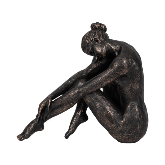 Ness & Jord 16" Resting Ballerina, Bronze