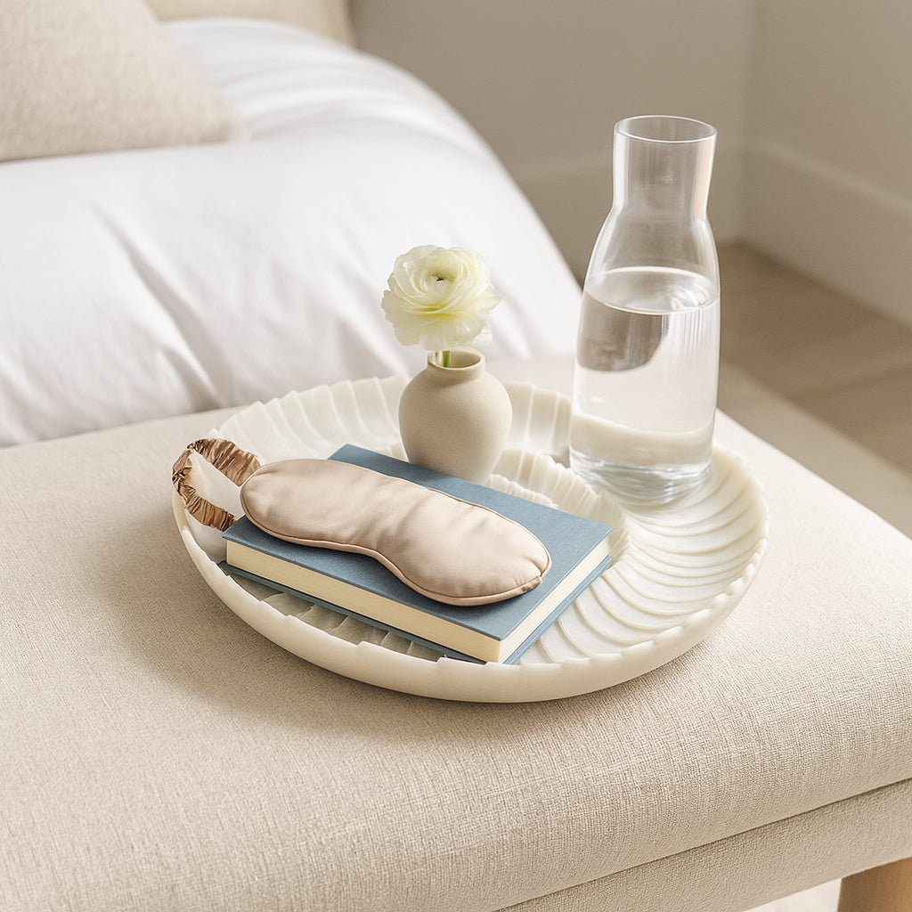 Decorative Shell Inspired Bowl for Coffee Table Decor - Modern Stylish Home Accents for Kitchen Counter and Centerpiece Table Decoration - Functional Key Holder and Candy Bowl Display - 16" White