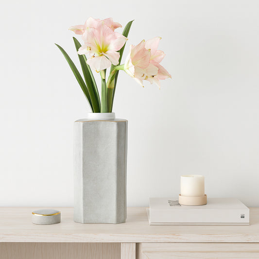 Decorative Abstract Jar with Lid for Living Room Decor - Modern Stylish Home Accent for Bedroom, Office, or Table - Versatile House Accessory for Flower Vase, Jar Decor, or Container - 16" Green