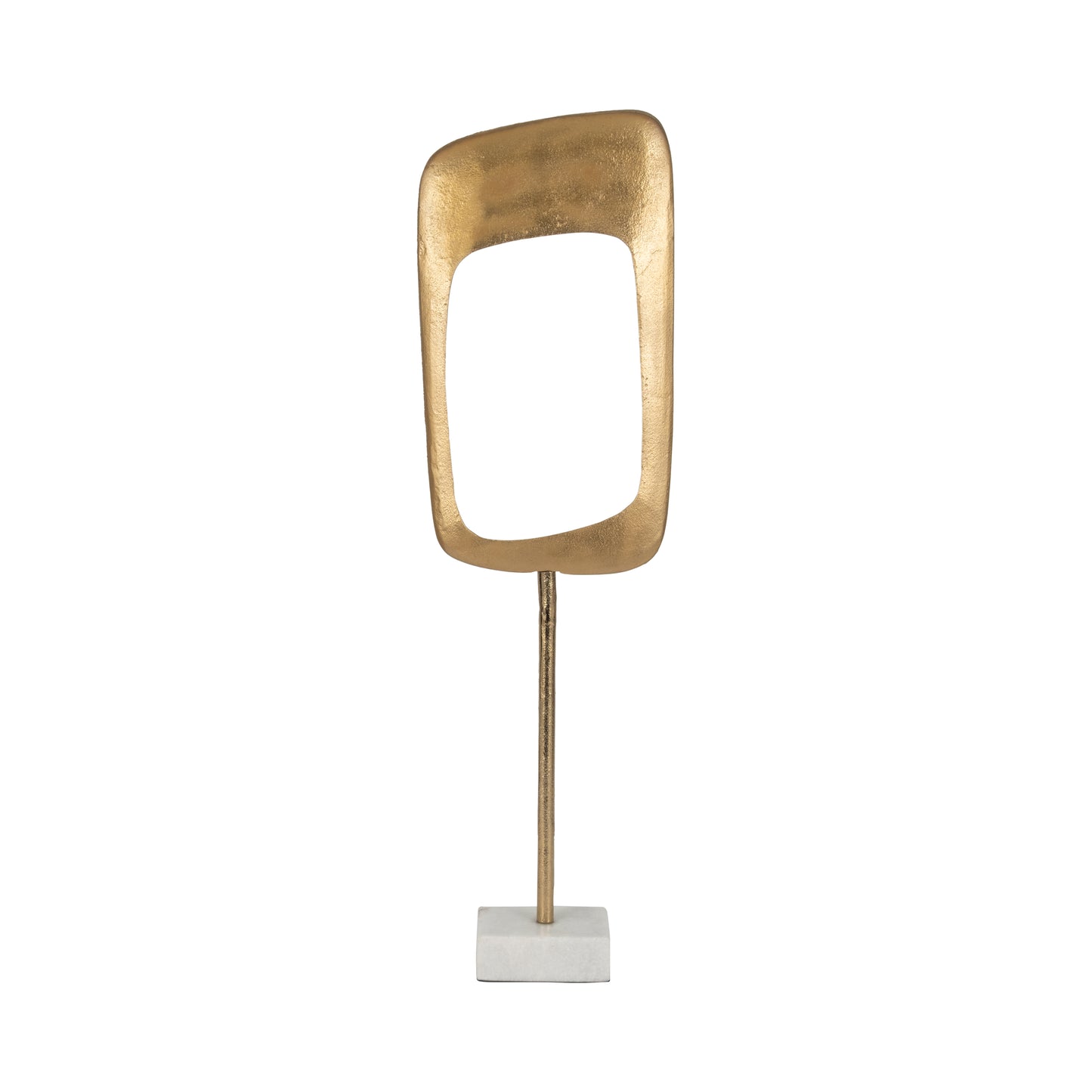 Ness & Jord Metal/marble, 26" Table Top Deco, Gold - Kd