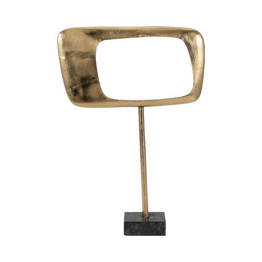 Ness & Jord Metal/marble, 20" Table Top Deco, Gold Kd