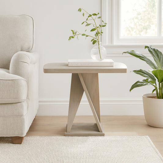 Decorative Wooden End Table for Home Decor - Modern Small Side Table Stand for Bedroom, Drink Table, and Living Room Decor - Elegant Accent Table for Small Spaces, Bedside, or Night Stand - 29" Gray