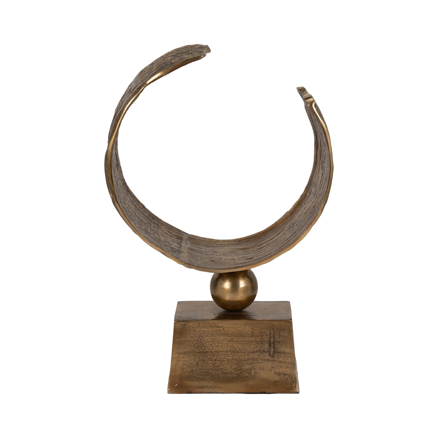 Ness & Jord's Aluminum Antique Brass Metal Round Table Top Deco – A Timeless Sculpture Centerpiece